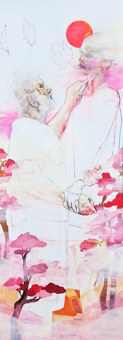 Kontogli T._ Through korean clouds, 75x100cm, mixed media on ca