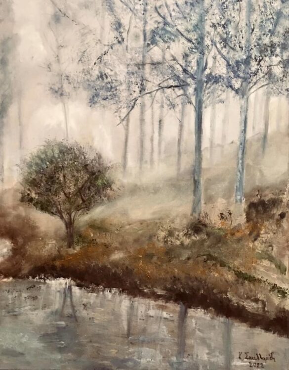 Κατερίνα Σακελλαρίδη, Πρωινή ομίχλη, 80x60cm, λάδια σε καμβά