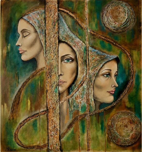 Μαρία Κόρδα, Αποτυπώματα ψυχής, 70x80cm, Μικτή τεχνική