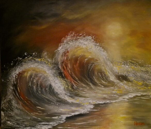 Χριστίνα Τσαντεκίδη, Το κύμα, 60x80cm, Λάδια σε καμβά